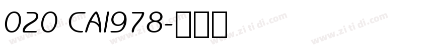 020 CAI978字体转换